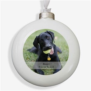 Pet Photo Personalized Deluxe Memorial Photo Ornament - 15249-D