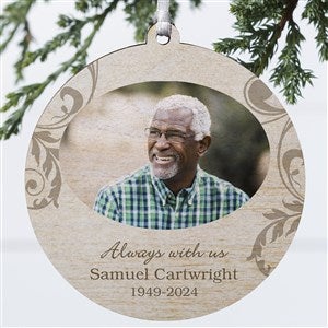 In Loving Memory Personalized Memorial Photo Ornament - 1 Sided Wood - 15250-1W