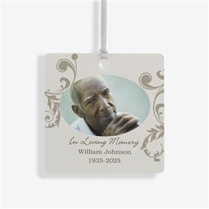 In Loving Memory Personalized Memorial Photo Ornament - 1 Sided Metal - 15250-1M