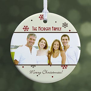 Personalized Photo Christmas Ornament - Snowflake - 1-Sided - 15253-1