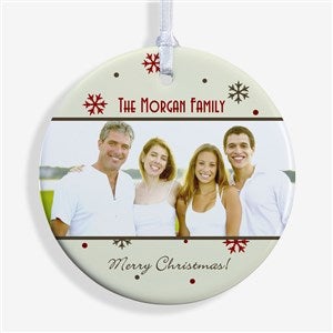 Personalized Photo Christmas Ornament - Snowflake - 1-Sided - 15253-1