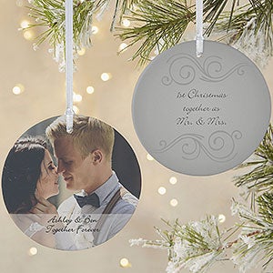 Photo & Text Custom Christmas Ornament - 15254-2L