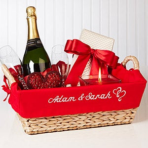 Loving Hearts Embroidered Basket Liner - 15262