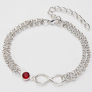 Personalized Bracelets Personalizationmall Infinity Bracelet With Swarovski Crystal