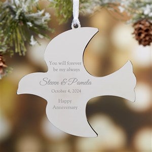 Anniversary Wishes Engraved Dove Ornament - 15313