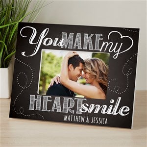 You Make My Heart Smile Personalized Picture Frame 4x6 Tabletop - 15323