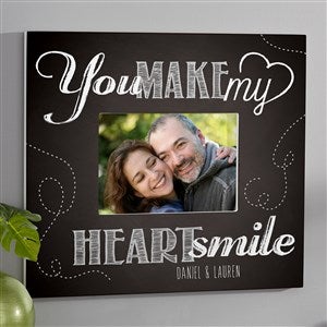 You Make My Heart Smile Personalized Picture Frame 5x7 Wall - 15323-W