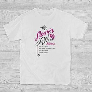 Personalized The Flower Girl Youth T-Shirt - 15410-YCT