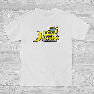 Personalized Construction Trucks Youth T-Shirt - 15412-YCT