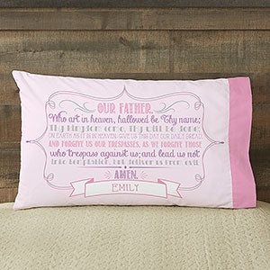 The Lords Prayer Personalized 20" x 40" King Pillowcase - 15505-K