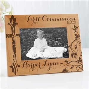 Personalized Religious Wood Picture Frame - First Communion - 4x6 - 15547-S