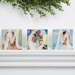 MOM Personalized Photo Shelf Blocks- Set of 3 - 15566