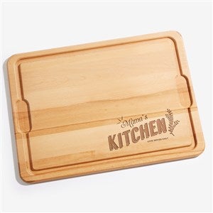 Her Kitchen Personalized Maple Wood Cutting Board - 15x21 - 15569-XL