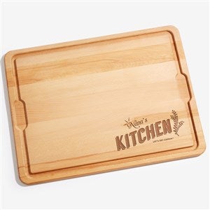 Her Kitchen Personalized Maple Wood Cutting Board - 18x24 - 15569-XXL
