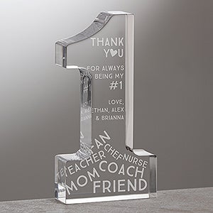 #1 Mom Personalized Keepsake Award - 15580