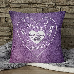 Personalized Hearth Throw Pillow - We Love You To Pieces - 14" - 15581-S