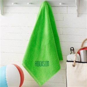Colorful Embroidered 35x60 Beach Towel - Lime Green - 15601-G