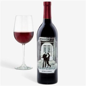 Our Wedding Personalized Photo Wine Bottle Labels - 15611-T