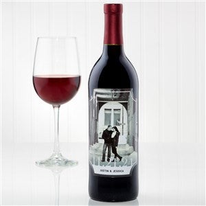 Our Wedding Personalized Photo Wine Bottle Labels - 15611-T