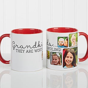 Theyre Worth Spoiling Personalized Photo Coffee Mug 11oz.- Red - 15625-R