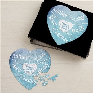 We Love You To Pieces Personalized Mini Heart Puzzle - 15640-H