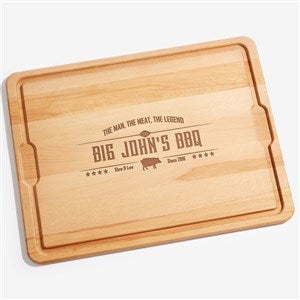 The Man, The Meat, The Legend Personalized 18x24 Cutting Board - 15665-XXL