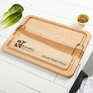 Personalized Logo Hardwood Cutting Board 12 x 17 - 15723