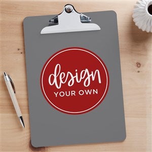 Design Your Own Personalized Clipboard- Grey - 15730-G