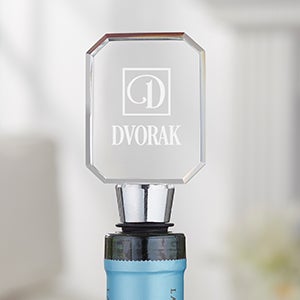 Square Monogram Personalized Bottle Stopper - 15746