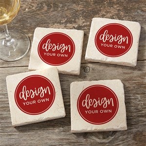 Design Your Own Personalized Tumbled Stone Coaster Set - 15755