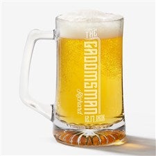 I Do Crew 25 oz. Engraved Groomsman Beer Mug - 15761