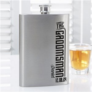 I Do Crew Personalized Groomsman Flask - 15768