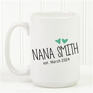 Personalized Coffee Mug for Grandparents - 15oz White - 15784-L