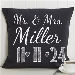 Our Wedding Date Personalized 18 Throw Pillow - 15843-L