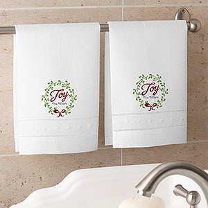 Spirit Of The Season Personalized Linen Towel Set - 15844