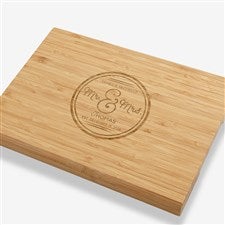 Circle Of Love Personalized Bamboo Cutting Board- 10x14 - 15848