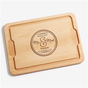 Personalized Romantic Maple Cutting Board - Circle Of Love - 15849