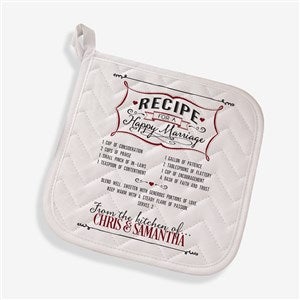 Recipe for a Happy Marriage Personalized Potholder - 15873-P