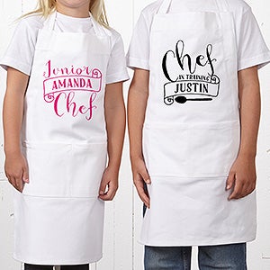 Personalised Childrens Kids Cooking Aprons Any Name Embroidered Gifts 3-10yrs 