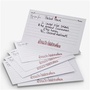 Set Of 24 Personalized 3 x 5 Recipe Cards - 15885-C