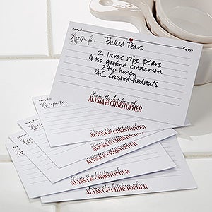 Personalized Wedding Recipe Cards - Recipe For A Happy Marriage - 3x5 - 15885-C