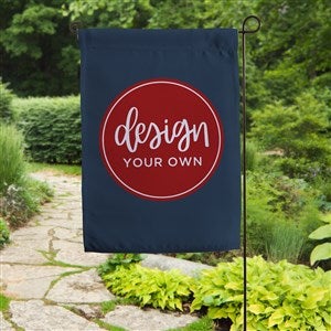 Design Your Own Personalized Garden Flag- Navy Blue - 15888-NB