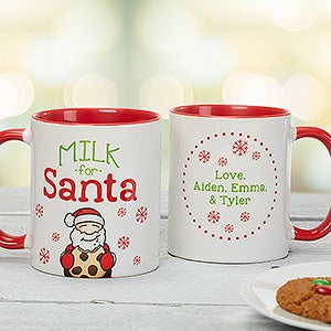 Personalized Christmas Mug - Milk For Santa - 15915-M