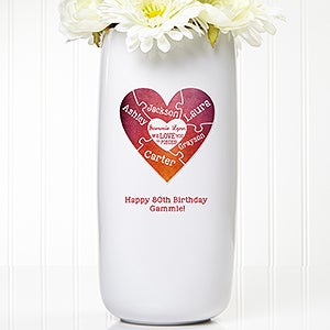 We Love You To Pieces Personalized Ceramic Vase - 15947