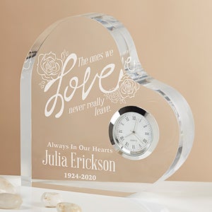 The Ones We Love Engraved Heart Clock - 15954