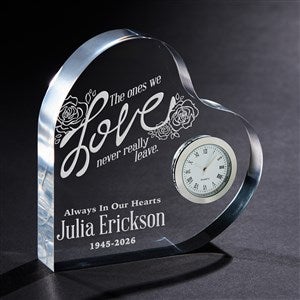 The Ones We Love Engraved Heart Clock - 15954