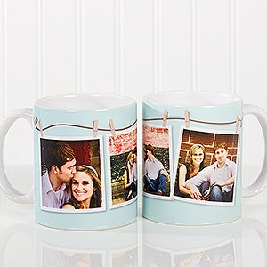 Personalized Photo Coffee Mug - Clothesline 3 Photo - 11 oz. White - 15961-B