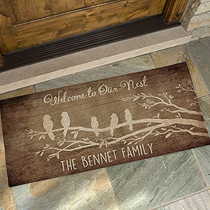 Welcome To Our Nest Personalized Oversized Doormat- 24x48 - 15963-O