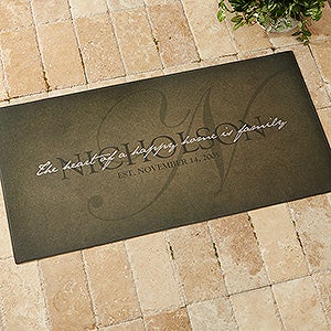 Large Personalized Doormats for Families - Heart of Our Home - 15964-O