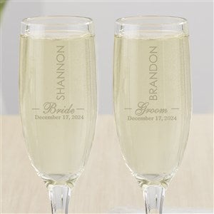 The Wedding Couple Personalized Champagne Flute Set - 15976